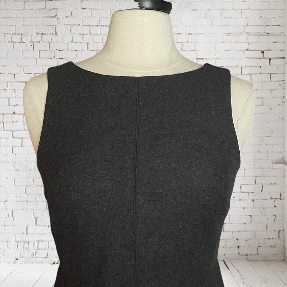 Ali Ro Fit & Flare Dress Sleeveless Gray Wool Blend Sz 4 Minimalist Career - Picture 5 of 9